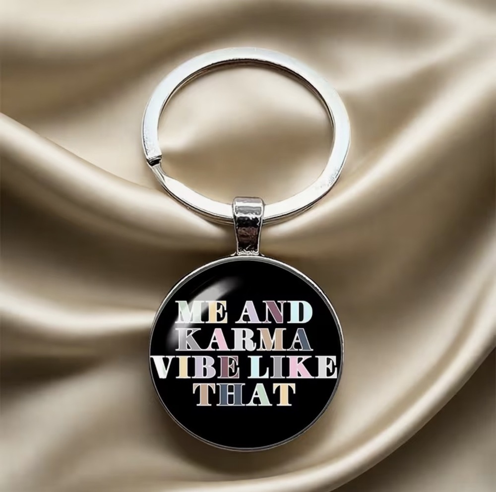 3/$25 Me And Karma Vibe Like That Stainless Steel Keychain NEW